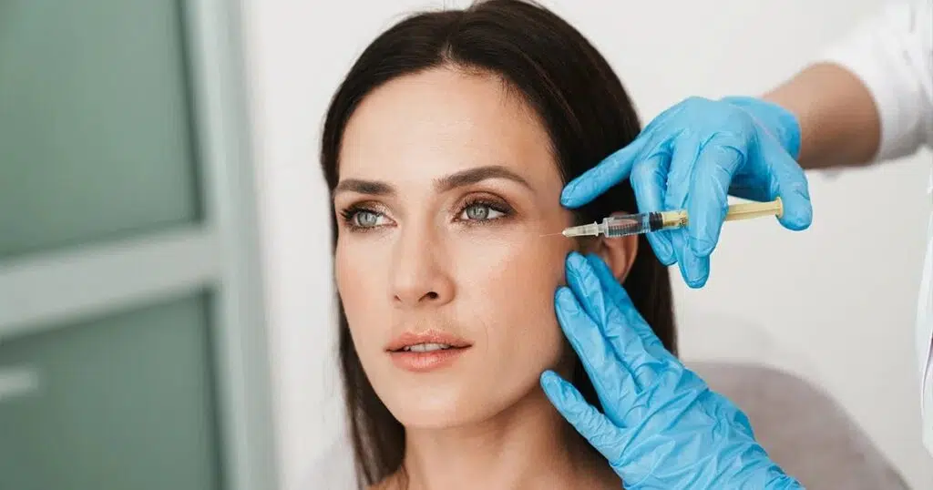 Woman getting Botox for Crow's Feet