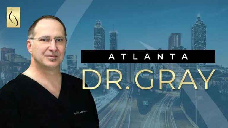 A YouTube video cover showing David Gray, MD, a plastic surgeon.