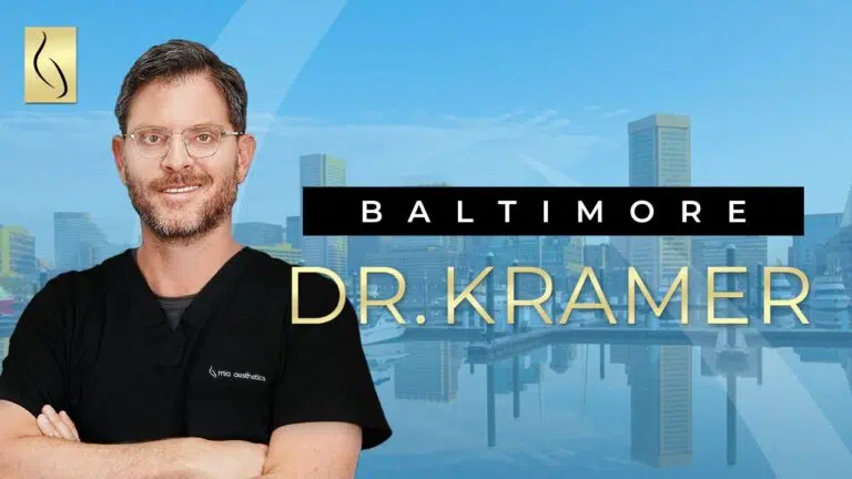 A YouTube video cover showing Aviv Kramer, MD, a plastic surgeon.