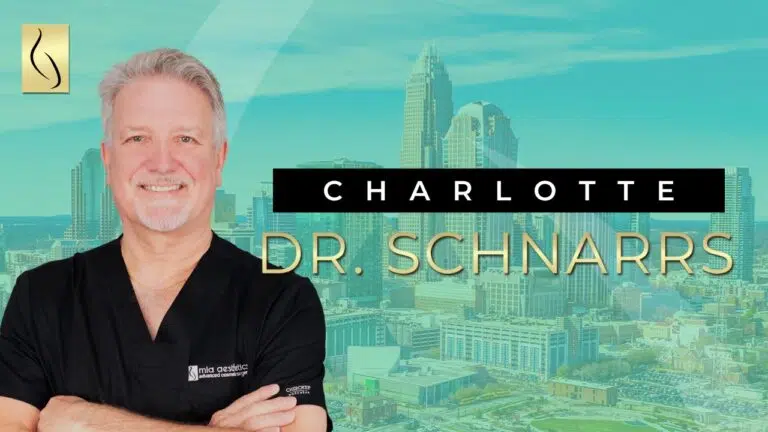 A YouTube video cover showing Robert Schnarrs, MD, a plastic surgeon.